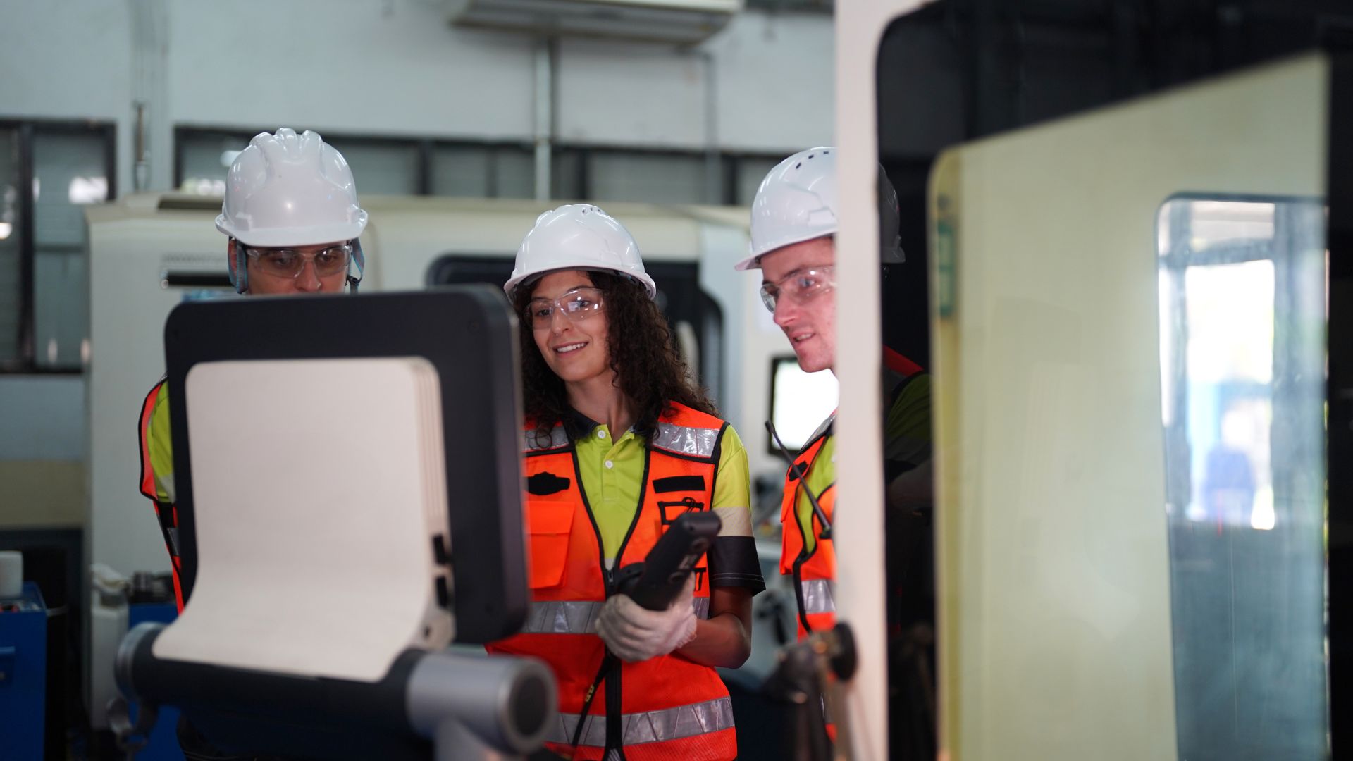 Manufacturing facility worker